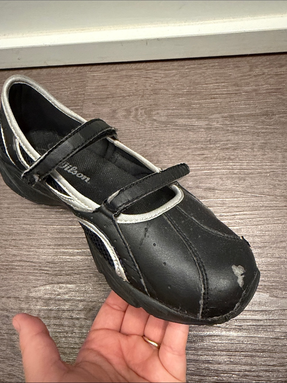 Wilson Black Mary Jane Sport Shoes - Picture 2 of 5